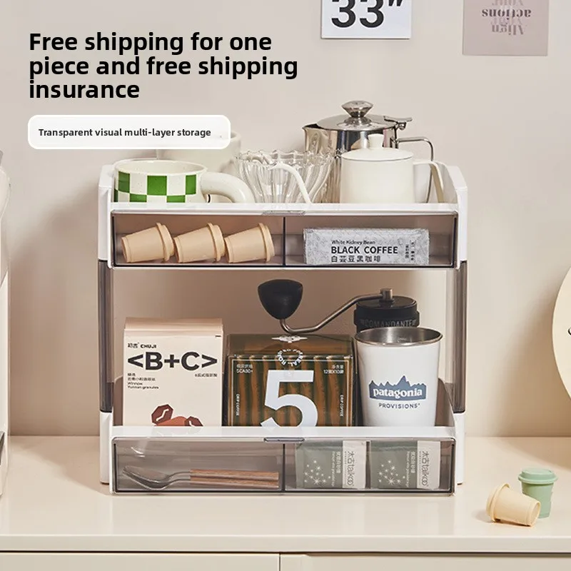 

Bathroom Multi-layer Shelf Bathroom Cosmetics Storage Rack Desktop Plastic Storage Rack Kitchen Countertop Finishing Rack