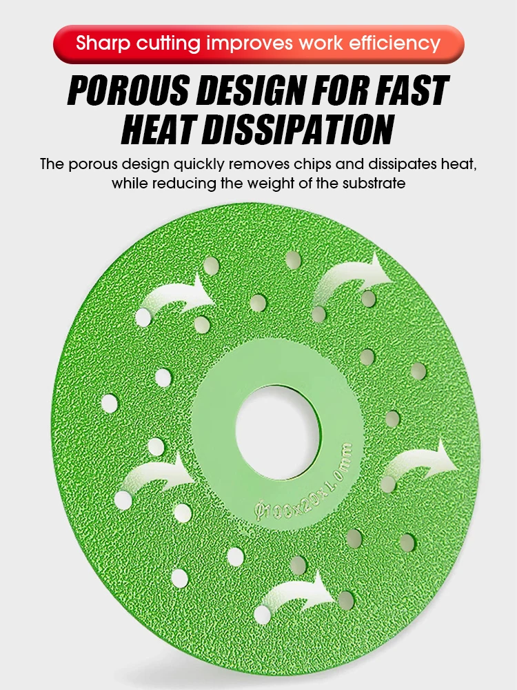 Super Thin Cutting Disc 4inch/100mm Diam for Porcelain Glass Ceramic Tile Marble Diamond Saw Cutting Blade for 100 Angle Grinder