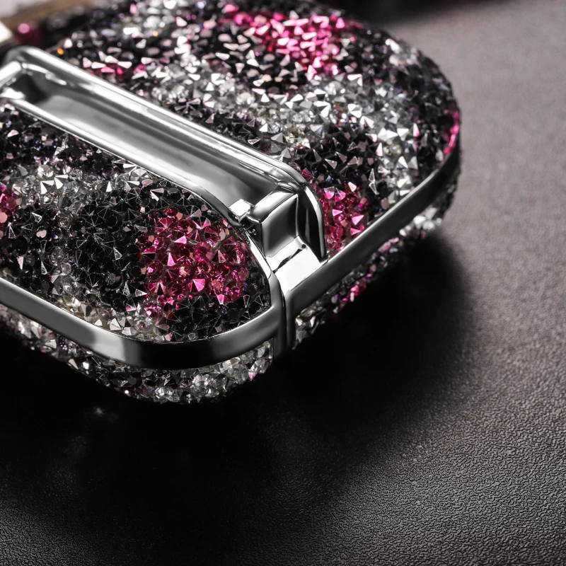 Glitter Leopard Diamond Earpods Case for Apple Airpods Pro 2 Airpod 3 2 1 Bling Rhinestone Wireless Bluetooth Earphone Cover