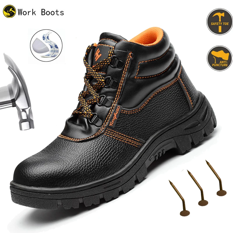 Stahlkappen-Sicherheitsschuhe für Herren, Arbeitssneaker, durchtrittsichere, wasserdichte Arbeitsschuhe, Bau-Sicherheitsstiefel, Schutzstiefel