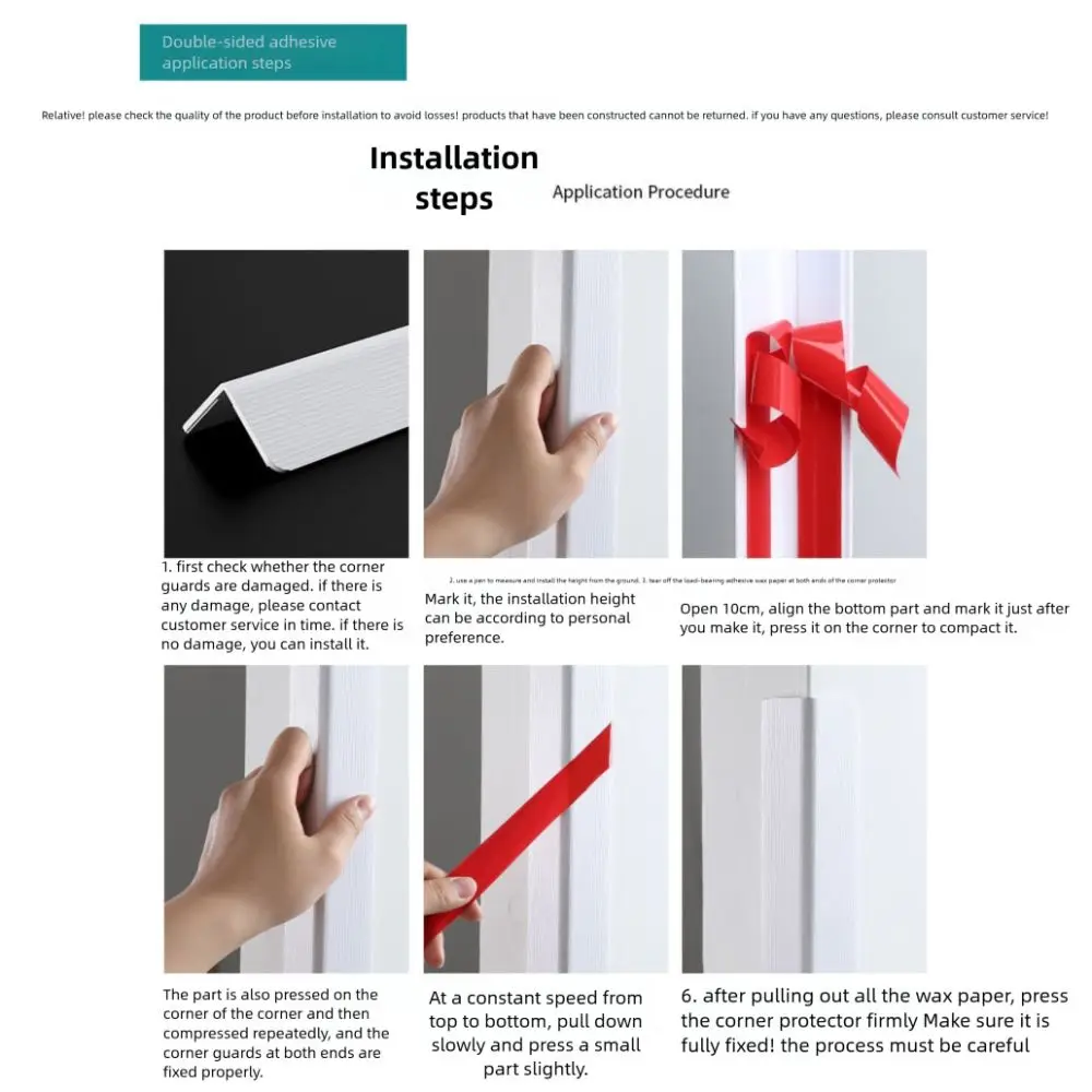 عالية الجودة بولي كلوريد الفينيل جدار ركن حامي ذاتية اللصق المضادة للتصادم ركن الحرس العالمي زاوية الوفير ديكور المنزل #2