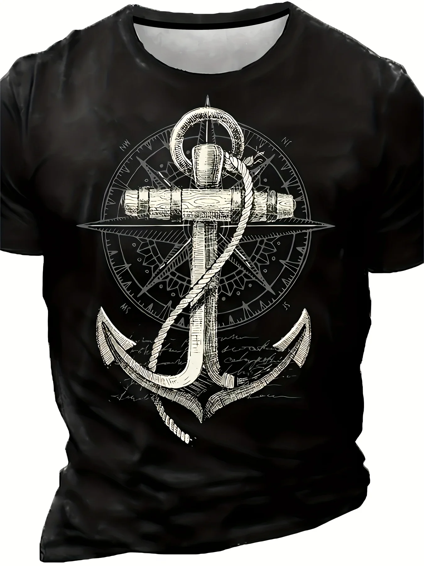 

Модные мужские летние повседневные футболки, топы, футболка с принтом якоря, повседневная мужская футболка с компасом, футболки с графическим рисунком