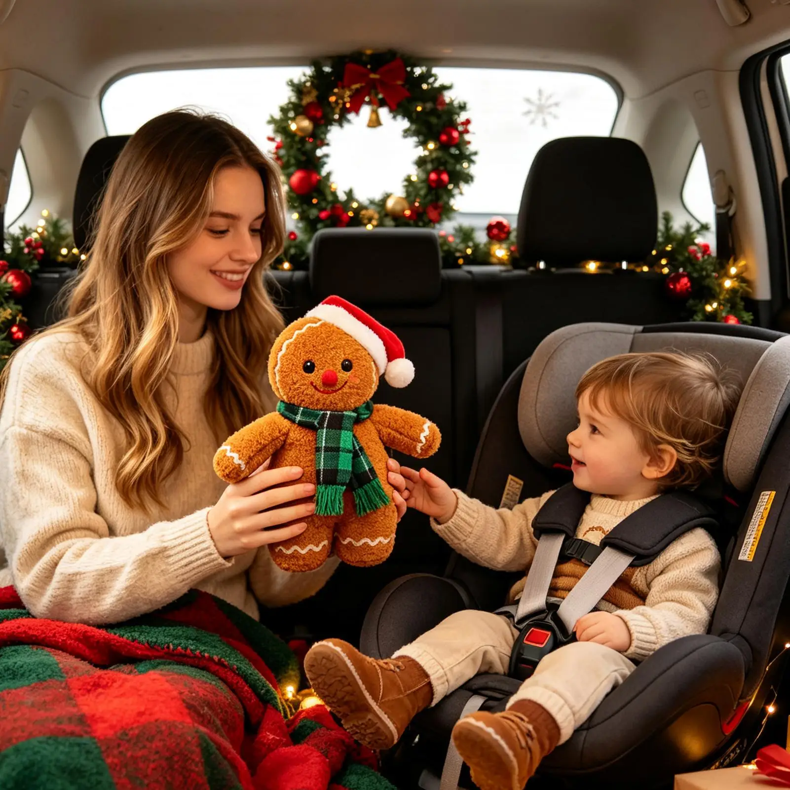 

Gingerbread Stuffed Animal Cute Comfort Festive Christmas Plush Gingerbread Man Stuffed Toy For Home Bedroom Living Room Nursery