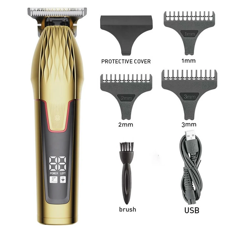 WAIKIL Professional Men's Electric Hair clipper Multi functional Oil Head Electric Push Barber USB Charging Portable Trimmer