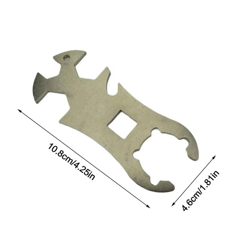 MAKE-Regulator Schraubenschlüssel Edelstahl Zylinder Schlüsselschlüssel Abschaltung Sauerstofftank Schlüssel Multifunktionales tragbares Handwerkzeug