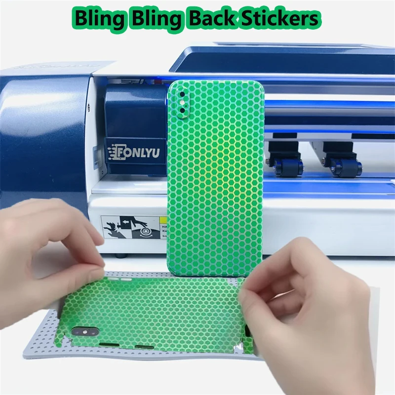 

50pcs Shiny Back Stickers Mobile Phone Skins Colorful Back Glass Cover Protective Film Sunshine Cutting Machine Plotter Devia