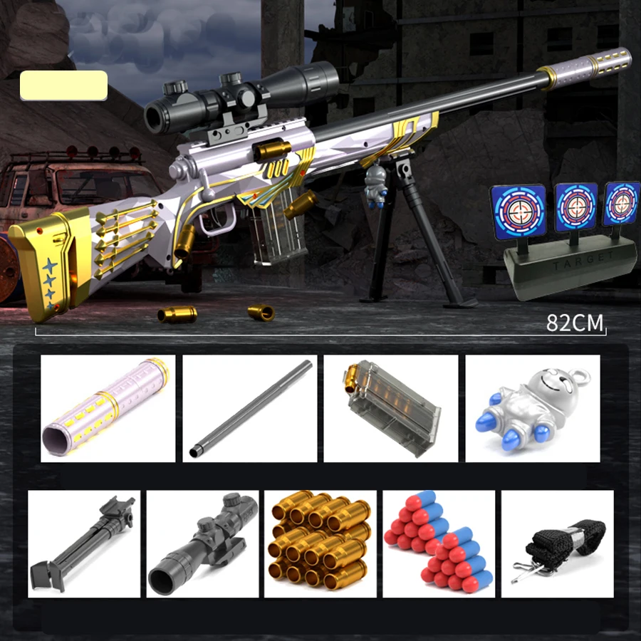 Handbeweging Safe Shell Throwing Soft Bullet Toy Gun Jongensspeelgoed geschikt voor interactie van ouders en kinderen buiten