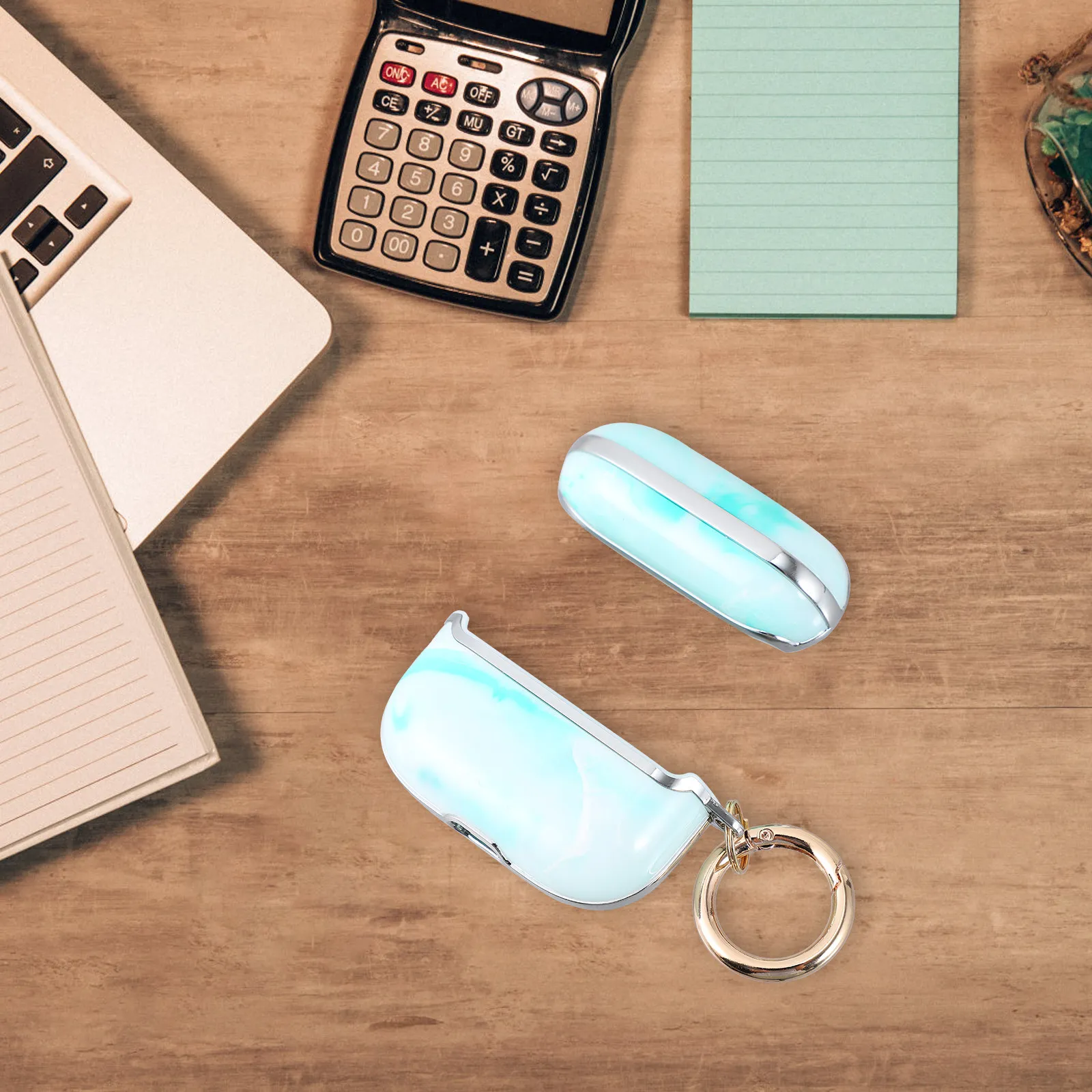 

Wireless Earphone Protective Shell Durable Buckle Portable Earphone Case Marble Pattern Headphone Cover Compatible with AirPods