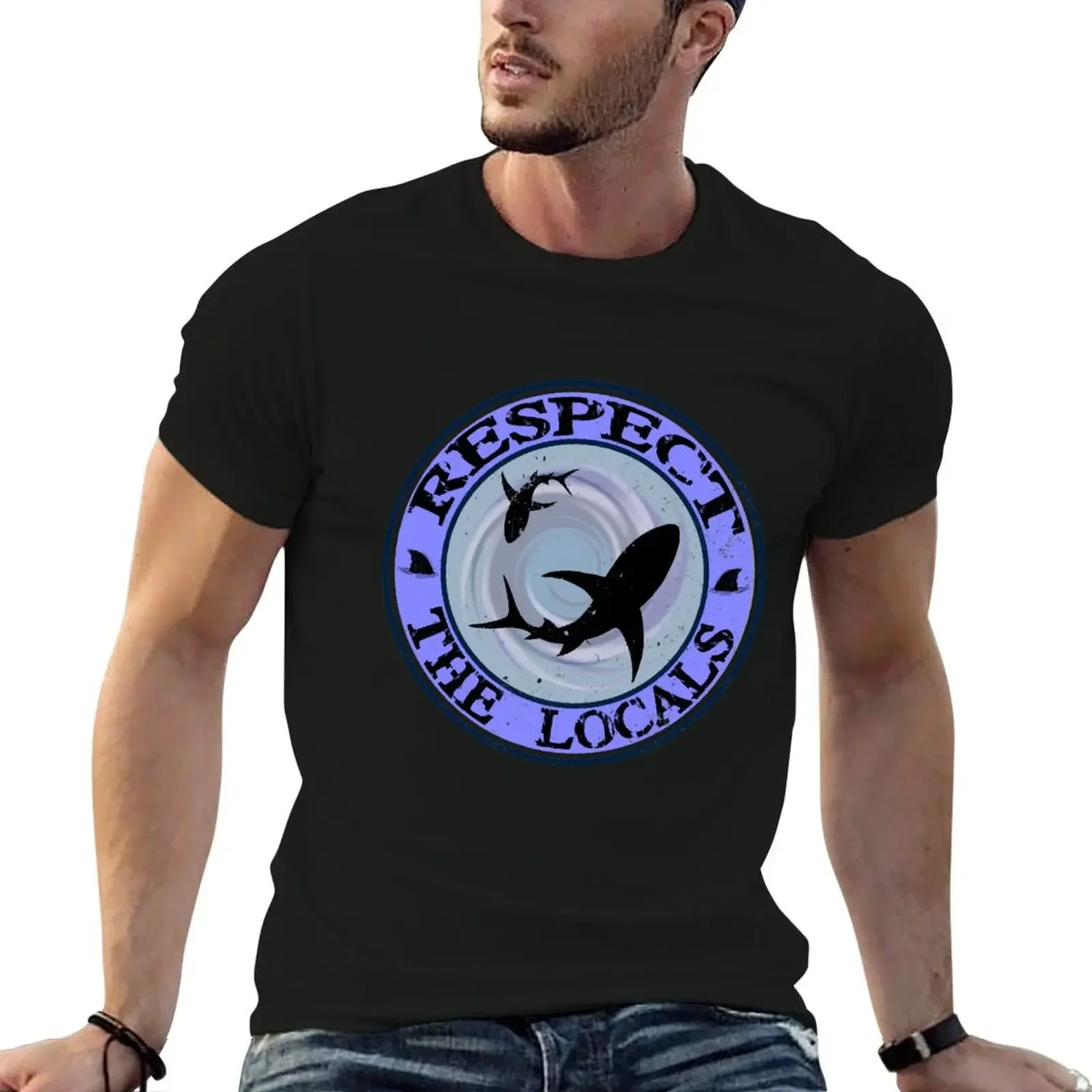 

Respect The Locals Shark T-Shirt essential t shirt graphic t shirts summer clothes shirts graphic men t shirts