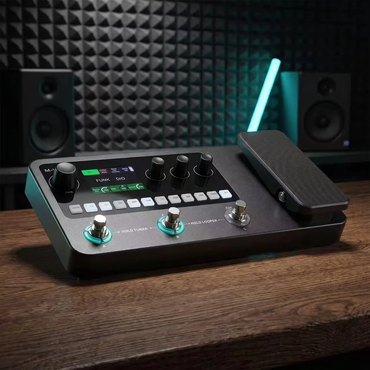 M-VAVE MK-20 Guitar Multi-Effects Pedal | Color Display | Looper & Drum Machine | IR Cab Sim | EXP Pedal Compatible