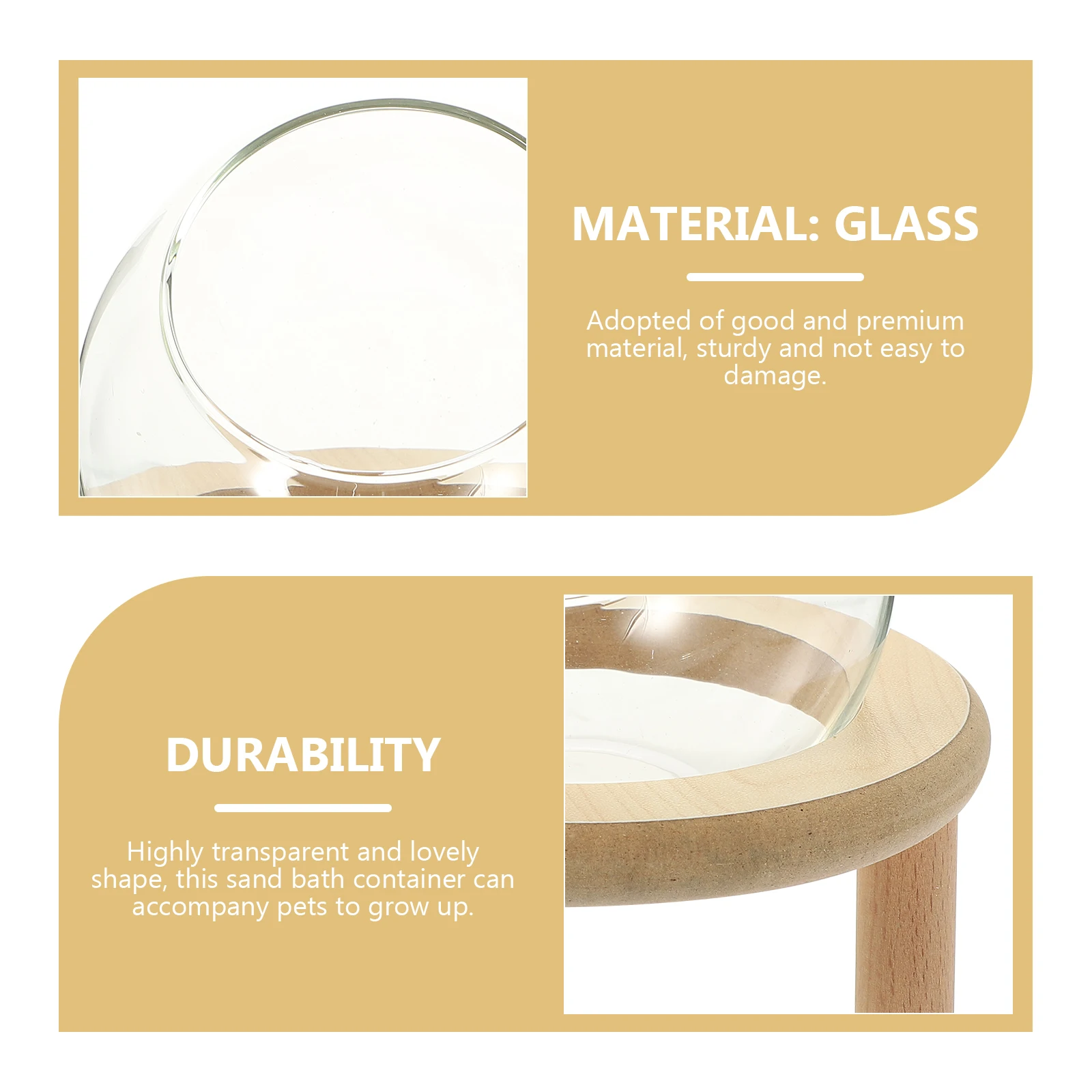 

Highly Transparent Hamster Bathtub Durable Pet Bathroom Sauna Room for Hamsters Compact Design Hamster Sand Bath