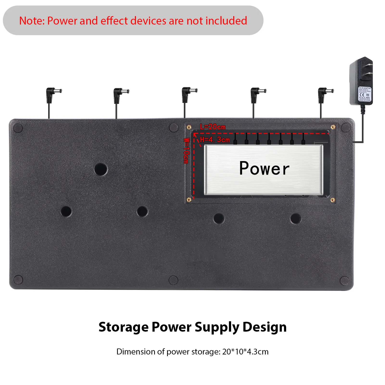 ロックハウス ギターペダルボード 高硬度PEペダルボード コンパートメント付き 11穴収納 電源コード 軽量 耐圧