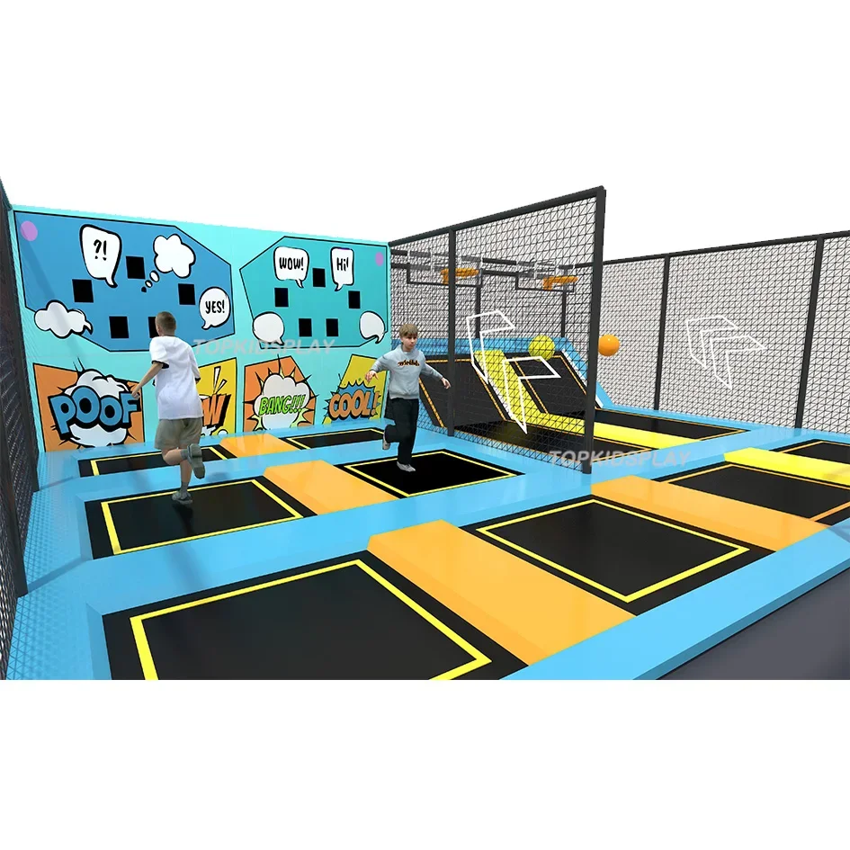 2026 Amusement Park Climbing Walls Indoor Trampoline Park Rope Course Bungee Trampoline for Adult and Children