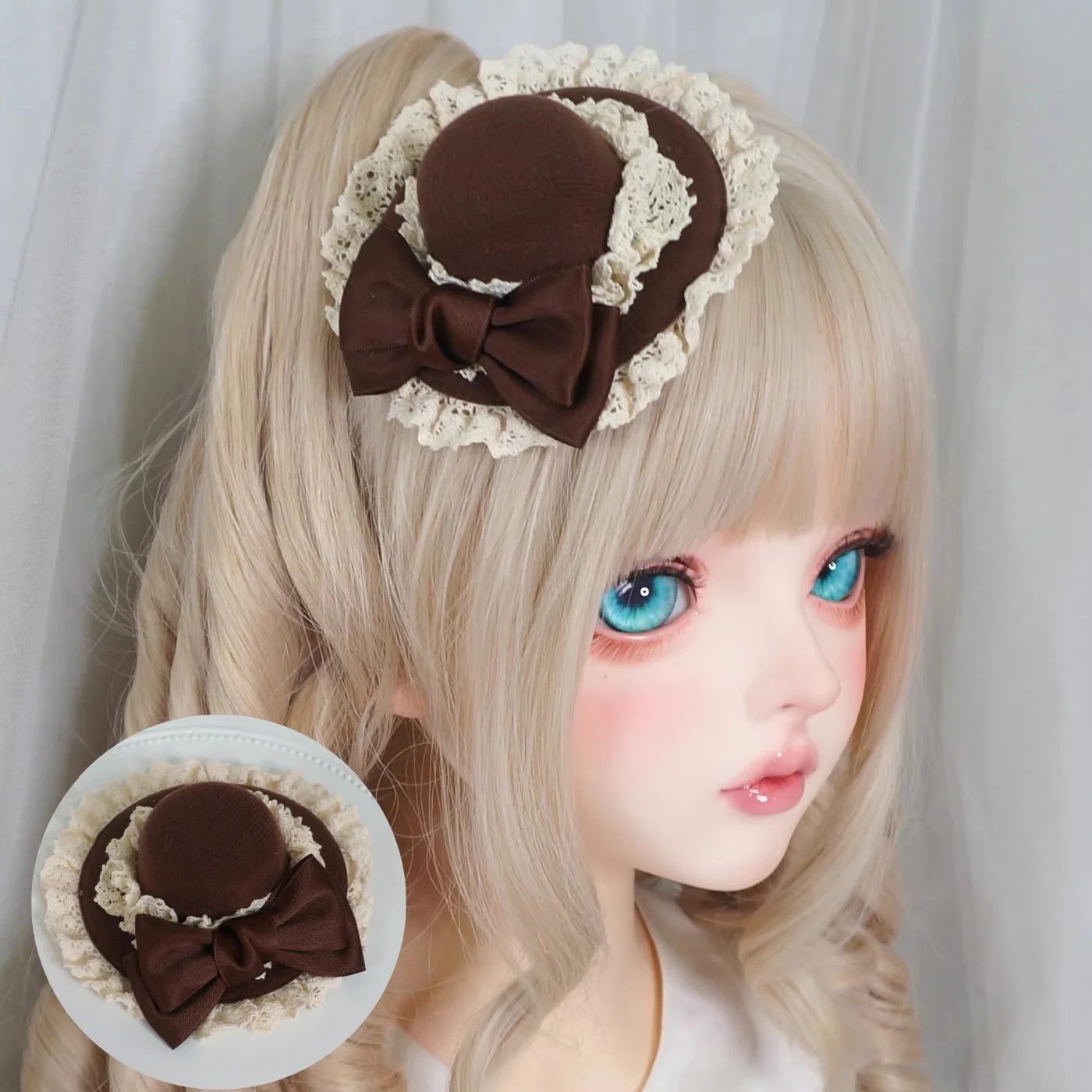 gravata-borboleta-japonesa-feita-a-mao-chapeu-pequeno-colorido-de-cafe-lolita-fofo-e-marrom-acessorios-de-fantasia-versateis-e-doces-para-mulheres