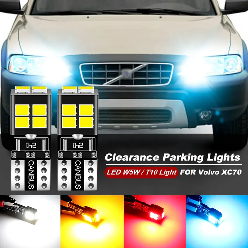 2Pcs For Volvo XC70 1997-2016 2006 2007 2008 2009 2010 2011 2012 2013 2014 215 2016 LED Parking Light Clearance Lamp CANbus