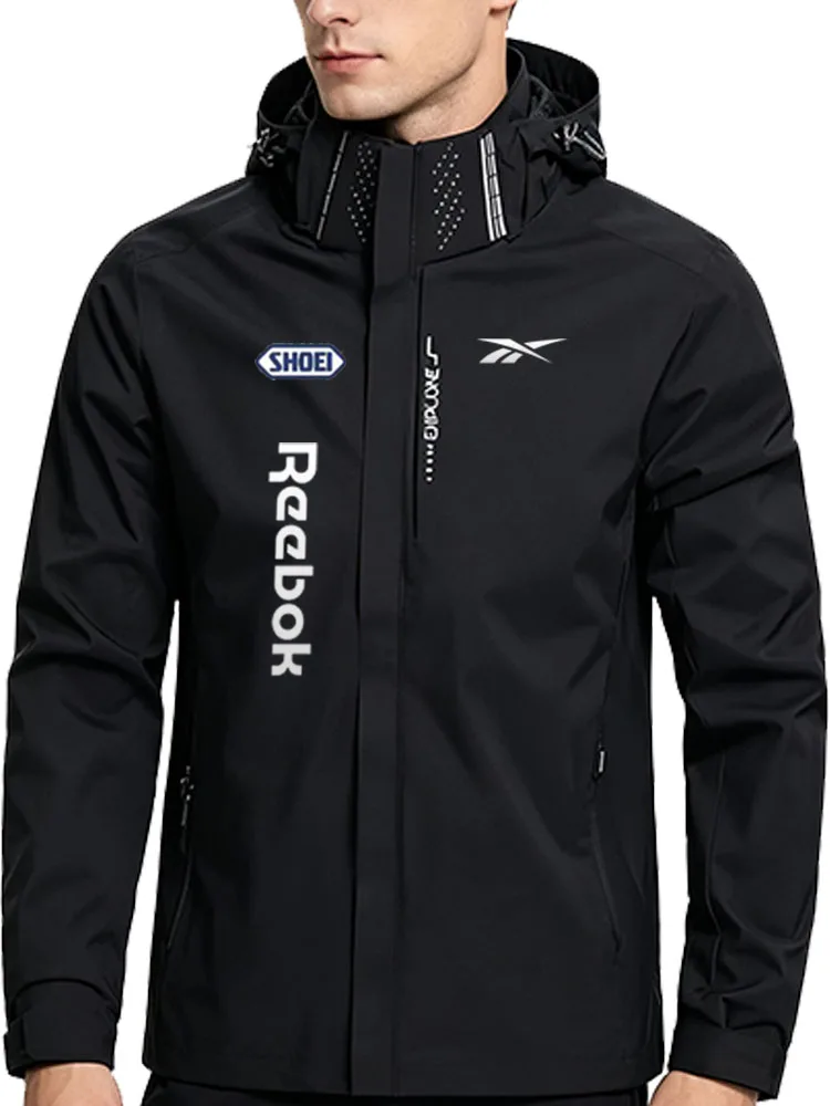 AliExpress Reebok Motorcycle Men's Windproof and Waterproof Jacket - Detachable Hooded Large-Sized Cycling Suit - The Preferred Choice for