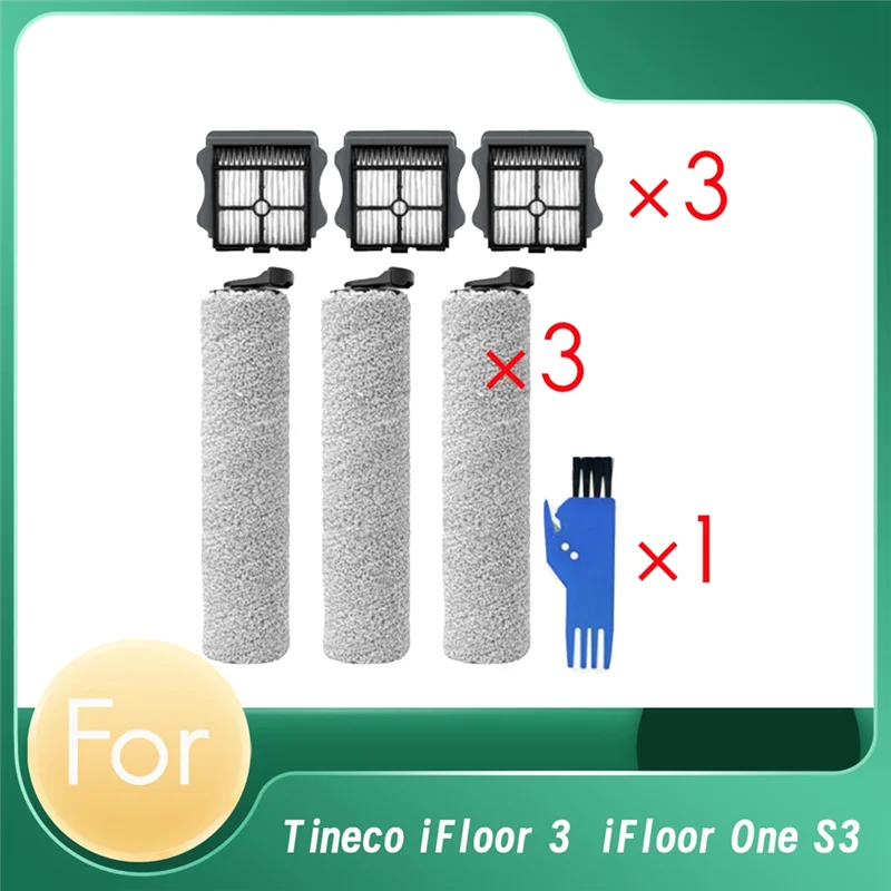 TCF-Per Tineco Ifloor 3 e Floor One S3 Rulli spazzola di ricambio e filtri Hepa Parti per aspirapolvere asciutto e bagnato senza fili