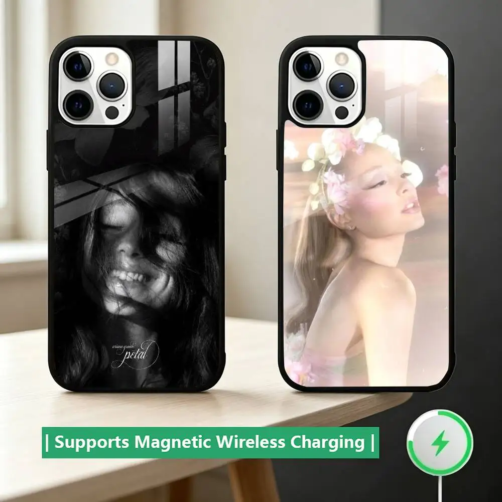 A-Ariana g-Grande Petal  Phone Case For iPhone17,16,15,14,13,12,11 Plus,Pro Supports Magnetic Wireless Charging