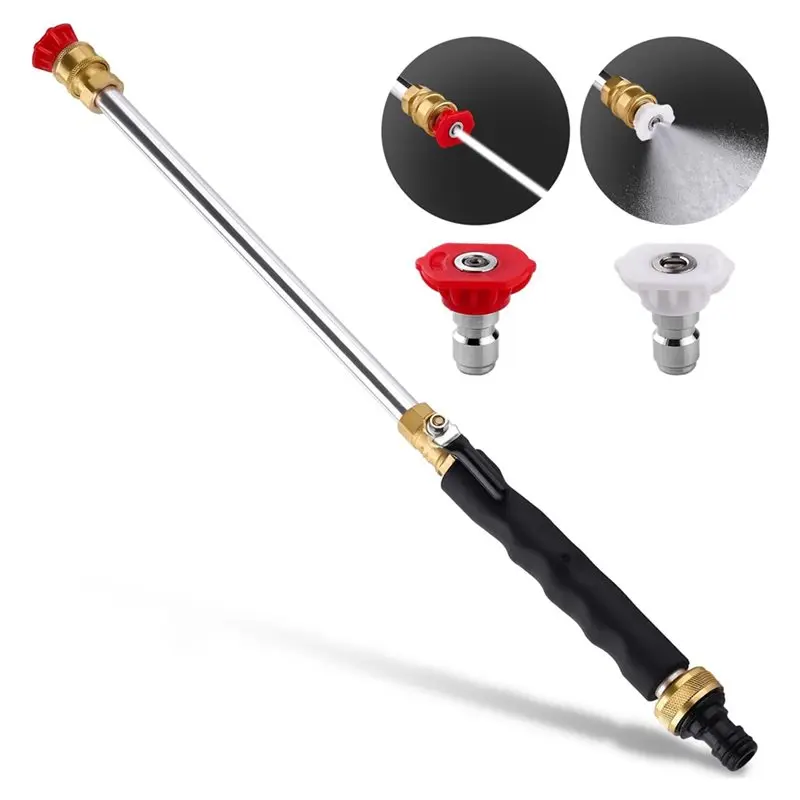 

Насадка-распылитель MAKE-Jet для садового шланга, 2 насадки высокого давления и быстроразъемные соединители, гидро-джет-пистолет