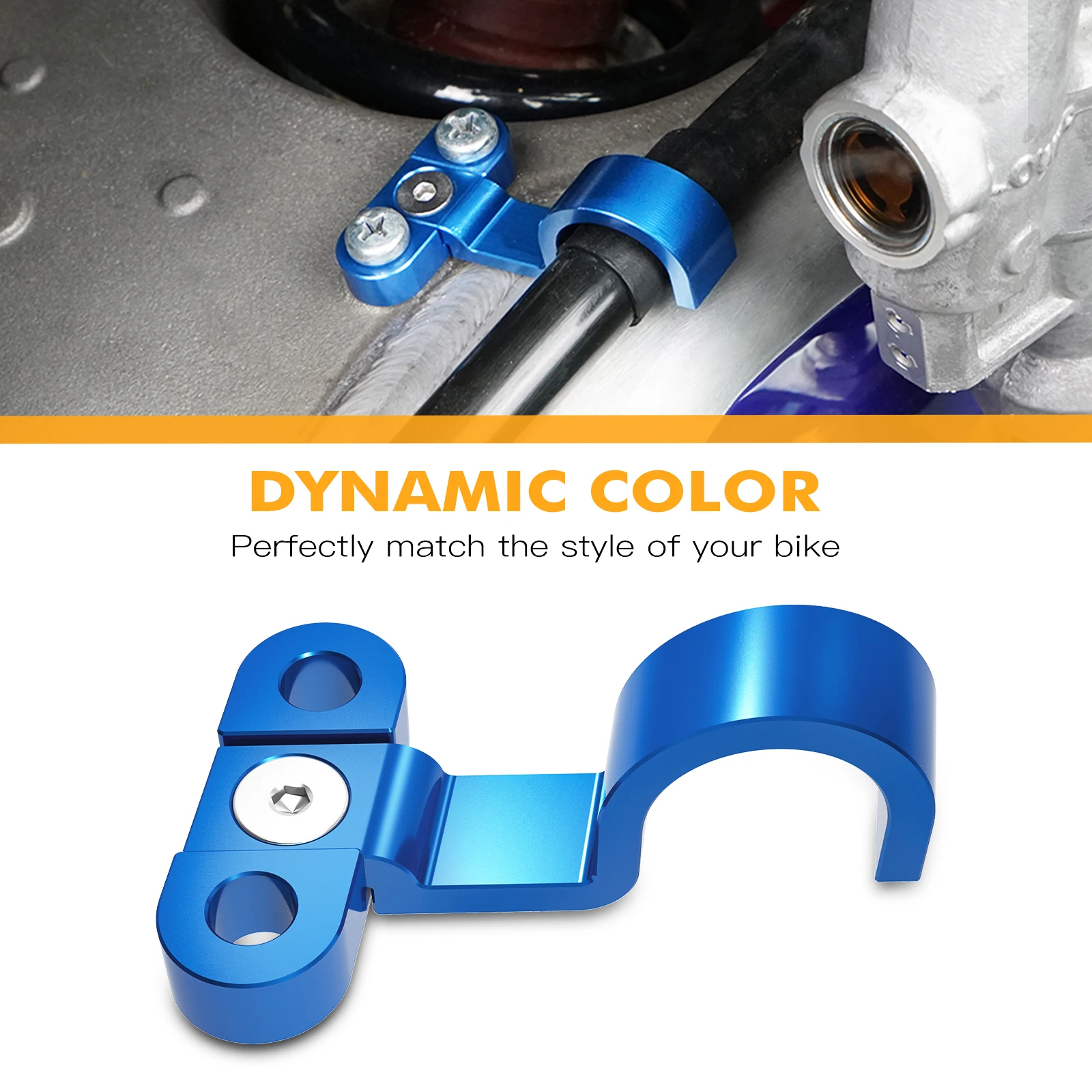 NICECNC For Yamaha YZ125 YZ250 2006-2022 Rear Brake Cable Line Hose Clamp YZ250F YZ450F 06-22 WR250F WR450F 06-21 YZ250X YZ250FX