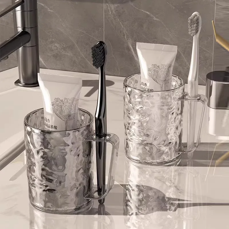 

Высококачественная чашка для зубной щетки Ins Water Wave, прозрачная чашка для полоскания рта с рисунком ледника