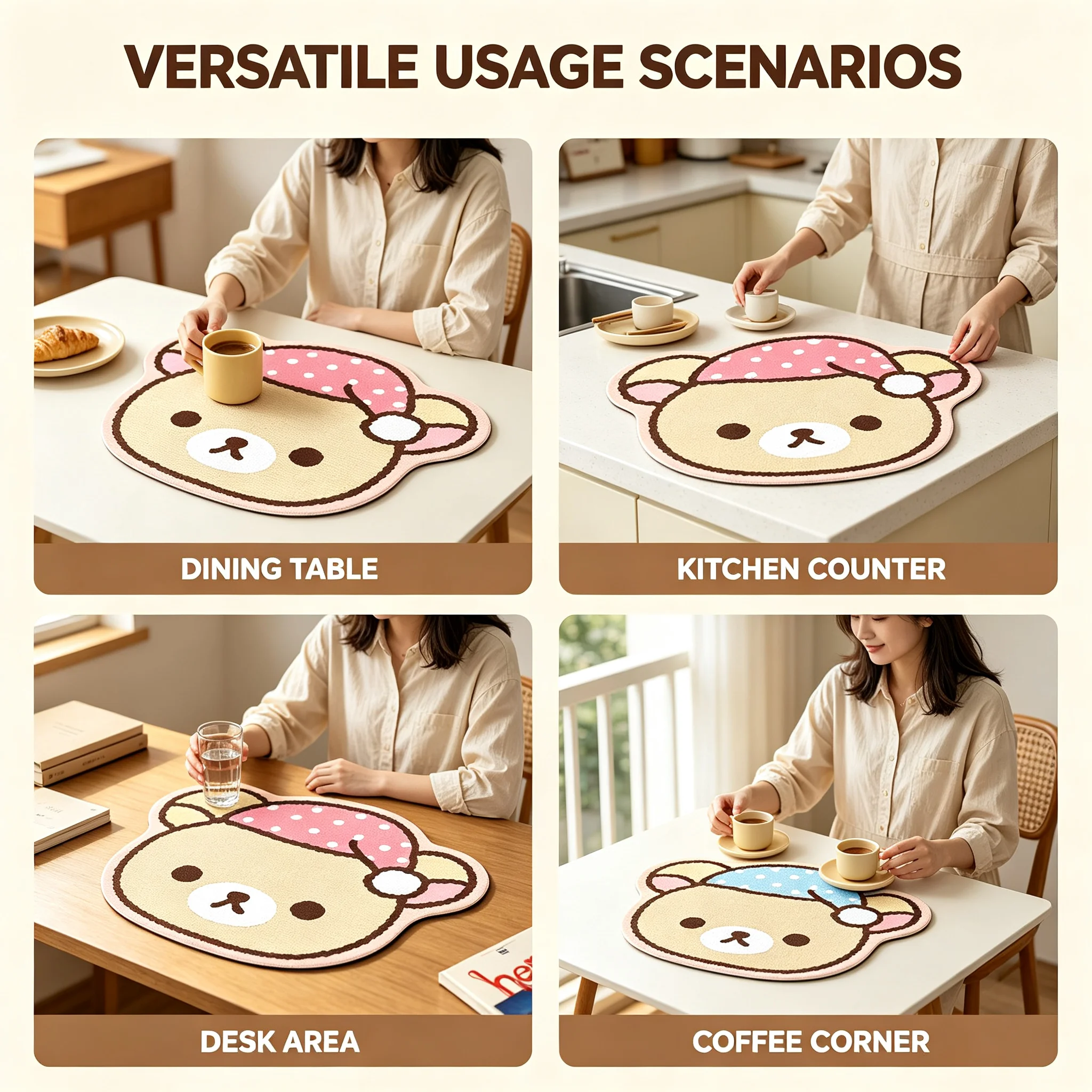 Cute Cartoon Diatomaceous Eart - Commercial Kitchen Table review and price