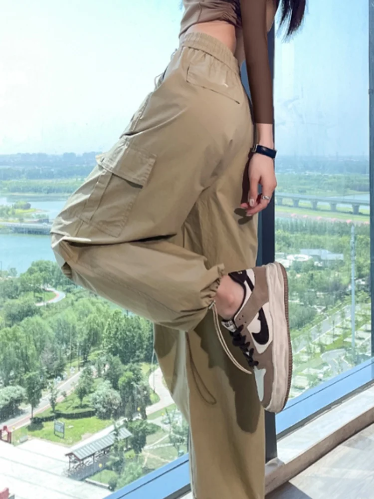 Khaki Workwear Pants Women's Autumn Winter New Sle Cuffed Not Legging Mountain Sports Casual Loose Fce Pants