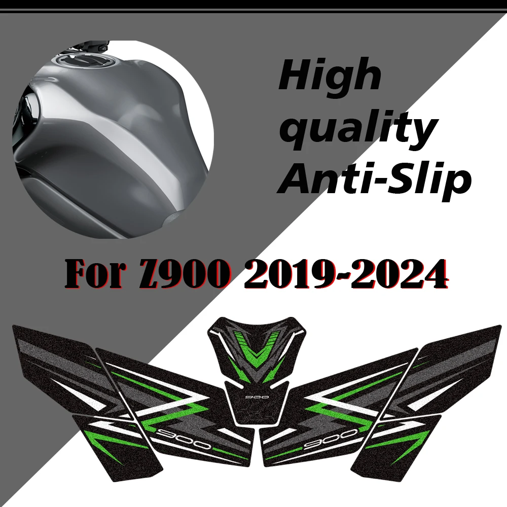 カワサキ-z900-z900-2019-2024年モデル用-バイクステッカー-燃料タンクサイドデカール-プロテクター-トラクションパッド-カバー-デコレーションセット