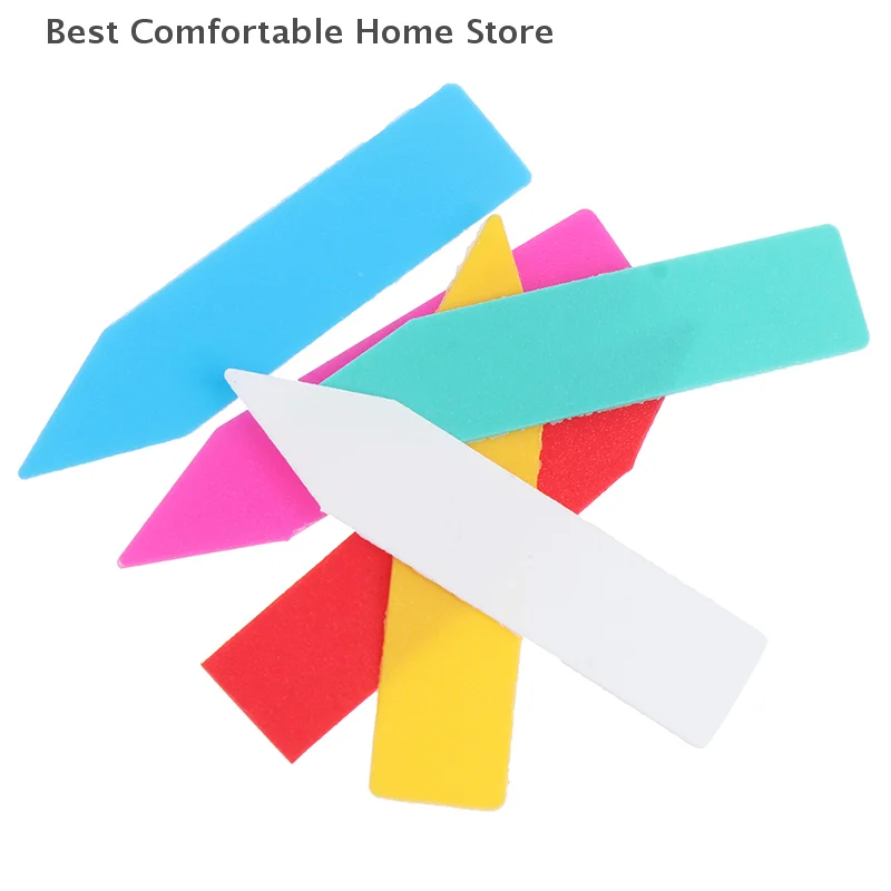 100pcs Color Waterproof Plant Markers Plastic Plant Hanging Tags Gardening Plant Marker Label Tools Garden Pot & Planters Supply