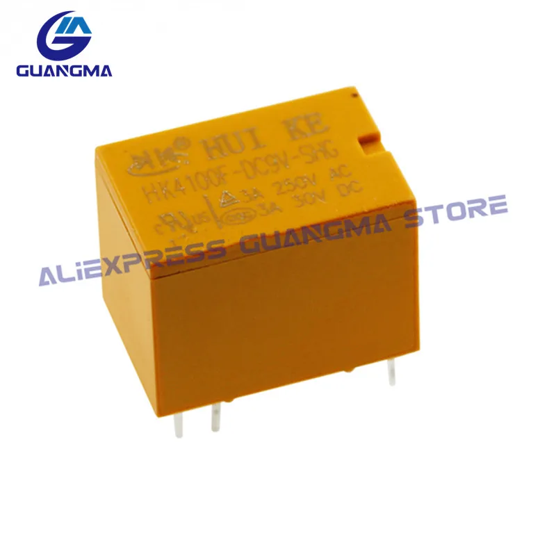 10PCS Original Mini Power Relay HK4100F-DC5V-SHG HK4100F-DC12V-SHG HK4100F-DC24V-SHG HF4100F 1A 6Pin 3V 5V 9V 12V 24VDC Original