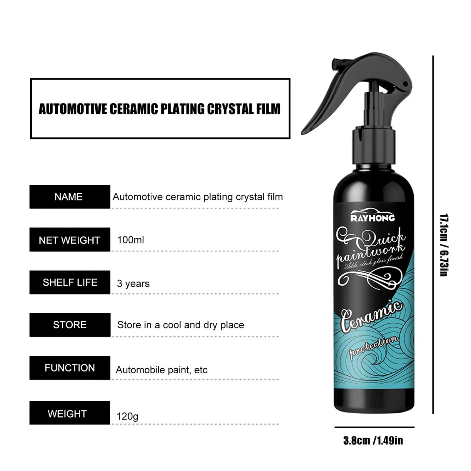 Car Coating Spray Ceramic Coating For Cars Anti Scratch Hydrophobic Polish Nano Coating Adds Extreme Gloss Depth Shine &