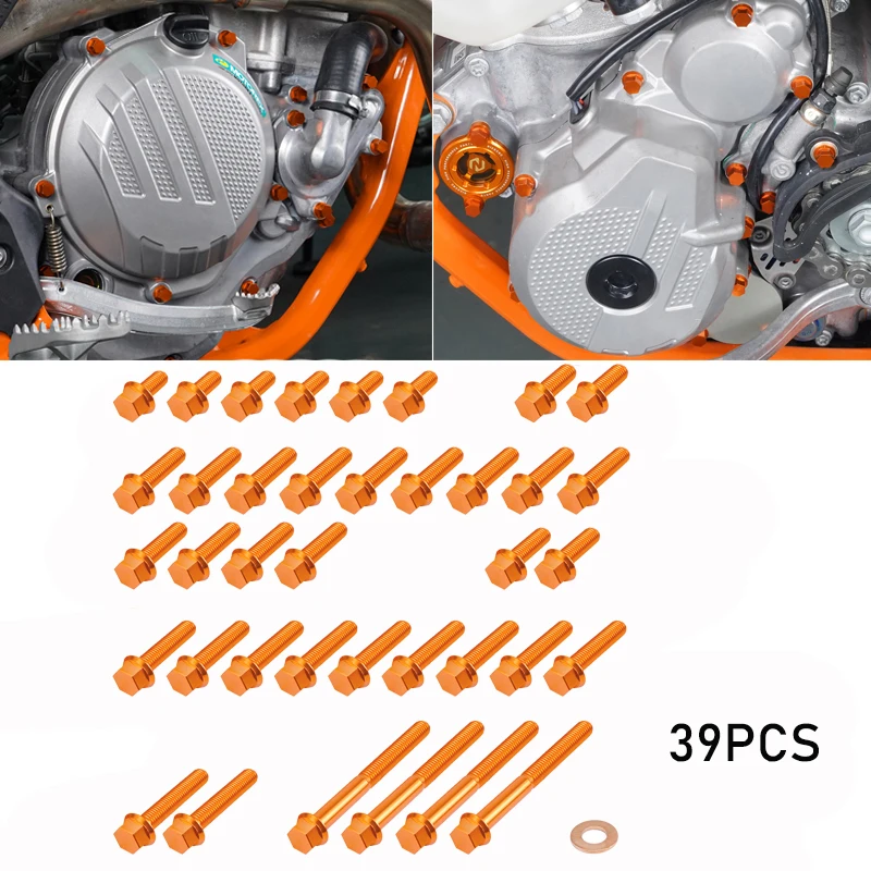 

NICECNC For KTM EXC 300 EXC 250 XCW 250 XCW 300 2020 2021 2022 M5 M6 Engine Bolt Kit Ignition Clutch Water Pump Cover Screws