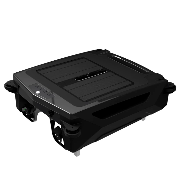 

Solar Powered Automatically Robotic Pool Skimmer Cleaner with All Day Cleaning Battery Power