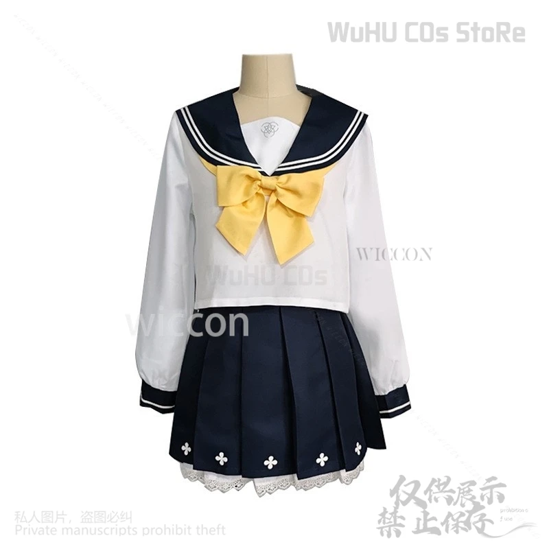 Anime Gioco Blu Archivio Cosplay Ajitani Hifumi Donna Ragazze Jk Uniforme scolastica Abito Lolita Parrucche per la festa di Halloween Personalizzato