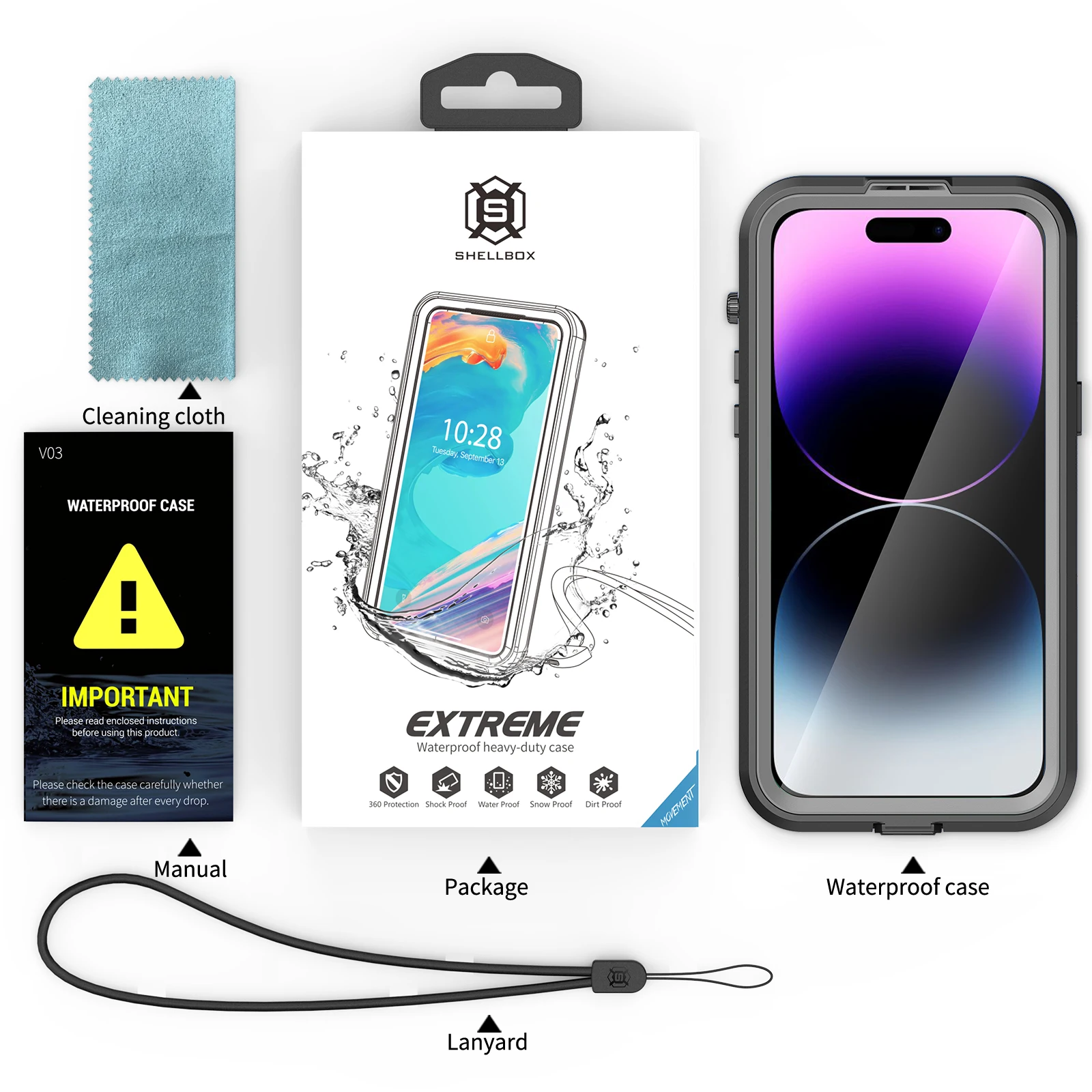 IP68 Waterproof Case For iPhone 14 Pro MAX 13 12 11 XS XR 8 15 Plus Diving 2M Outdoor Swimming Magnetic Wireless Charging Cover
