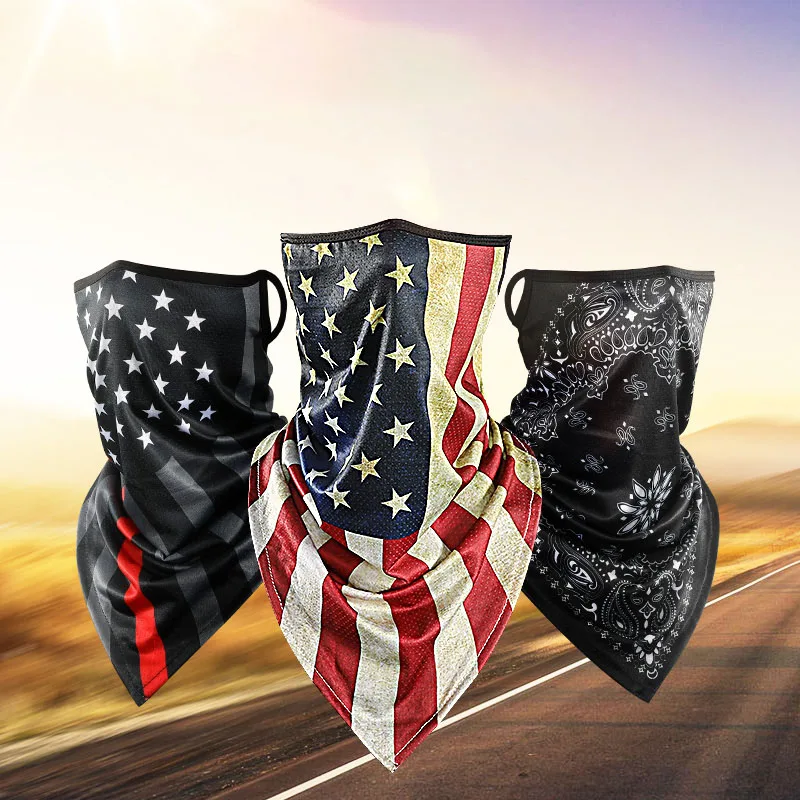 

Balaclava Motorcycle Half Face Mask Cycling Motorbike Bandana with Ear Loops Anti-UV Windproof Dustproof Face Shield Men Women