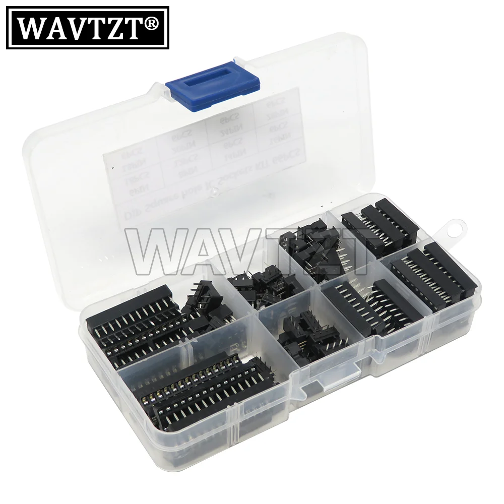 DIP IC مآخذ محول اللحيم نوع المقبس عدة 6 8 14 16 18 20 24 28 دبوس DIP-8 16-Pins DIP8 DIP16 IC موصل 66 قطعة/الوحدة