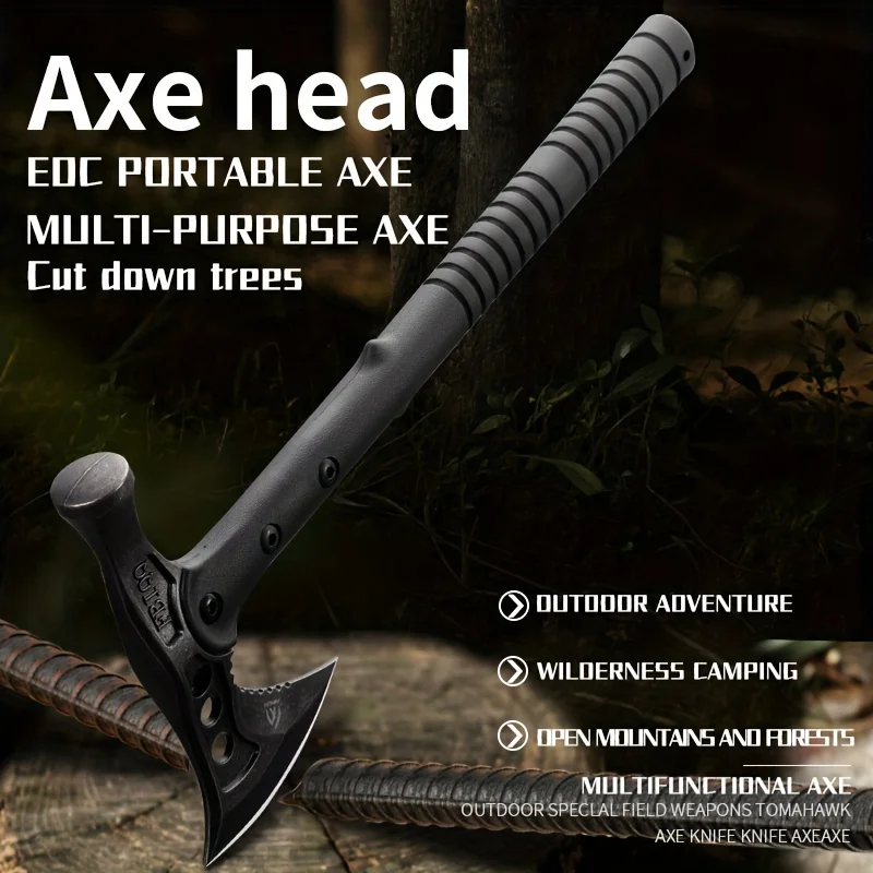 

40CR13MOV Steel HUANGFU Multi Tool Tactical Axe - Portable Multi Functional Axe for Camping and Emergency Situations