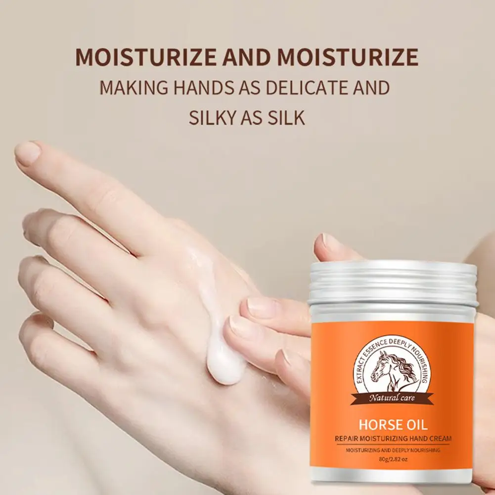 80g Horse Oil Anti-Drying Crack Foot Cream Heel Cracked Repair Hand Skin Cream Cream 1pcs Care Removal Dead Heel Feet L0D6