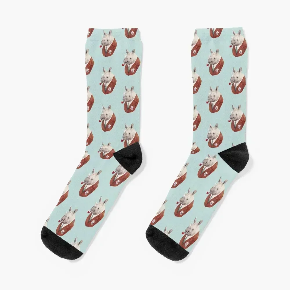 Rhinoceros Socks christmass gift funny gifts Girl'S Socks Men's