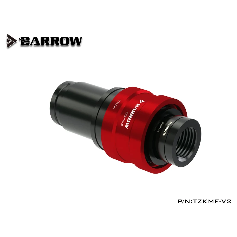 

Barrow TZKMF-V2 Wate Valve Male To Female Water Cooling Quick Disconnect Connector Stop Brass Fittings ,Black Silver Bold