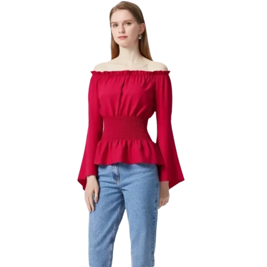 Renaissance Blouse Cosplay Pirate Costumes Victorian Medieval Retro Long Sleeves Blouses Women Off Shoulder Chemise Shirt Top