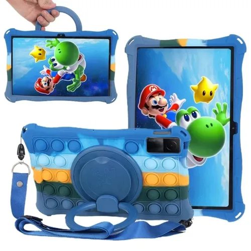 Imagen 1 del producto Para Xiaomi Pad 7 5 6 Pro 11 pulgadas Redmi Pad SE 11 ""2023 10,6"" Funda de silicona con burbujas para niños Funda para tableta con correa y bolígrafo