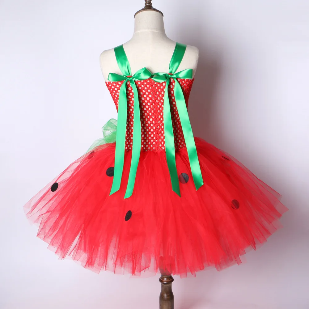 Baby Girls Tutu Dress Strawberry Princess Dresses for Kids Girl Birthday Costume Watermelon Halloween Christmas Costumes Toddler