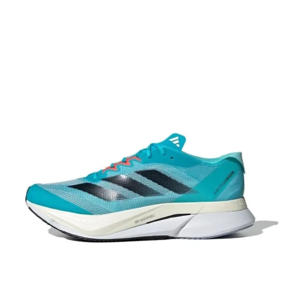 Новое поступление, беговые кроссовки Adidas Adizero Boston 12 с низким верхом, Нескользящие износостойкие мужские и женские синие