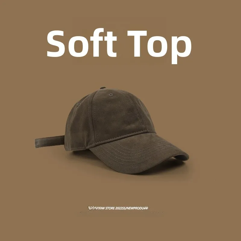 للجنسين قبعة بيسبول كبيرة حافة واسعة ظلة قبعة الوجه التخسيس الرياضة الكورية نمط قبعة منقار البط القطن موضة تخفيف #4