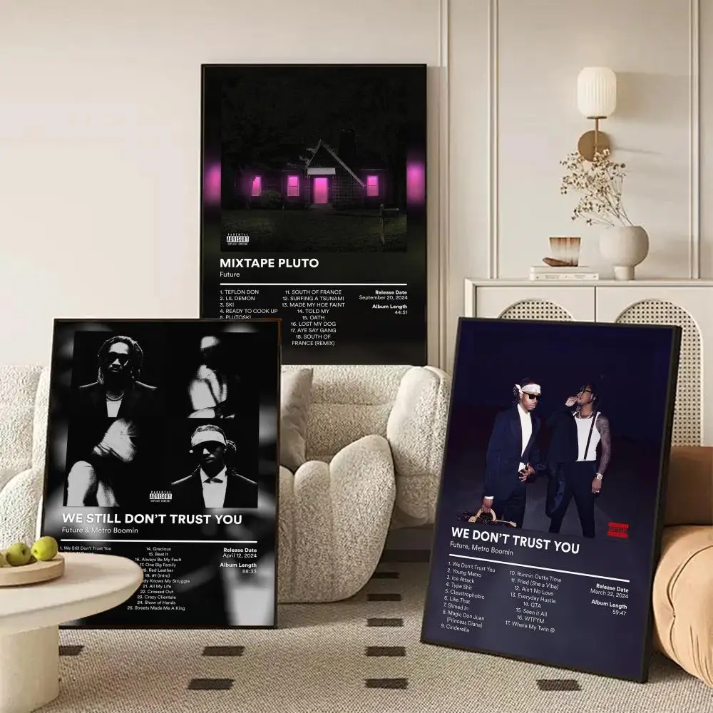 Singer F-Future Poster Waterproof Self-Stick Wall Art Stickers, Removable Wall Decor for Living Room and Bedroom