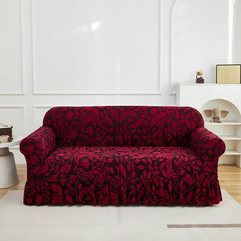 1/2/3/4-Sitzer Jacquard-Sofabezug, Einfacher Luxus Weidenzauber