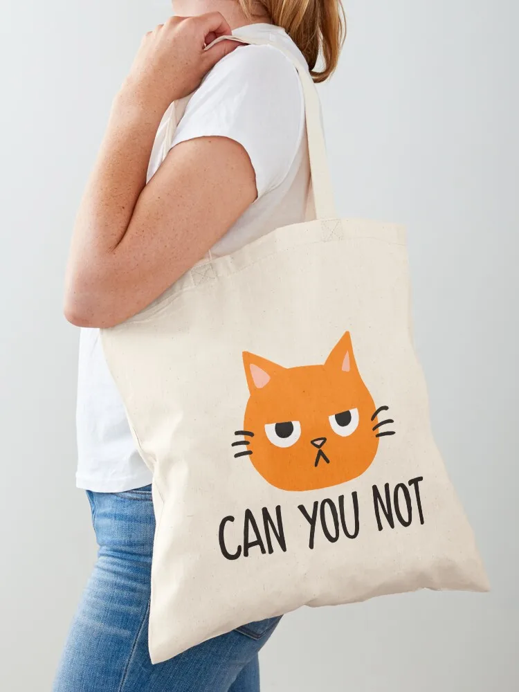 

Can You Not Funny Orange Cat Tote Bag Gift bag Women's handbag eco pack personalized tote