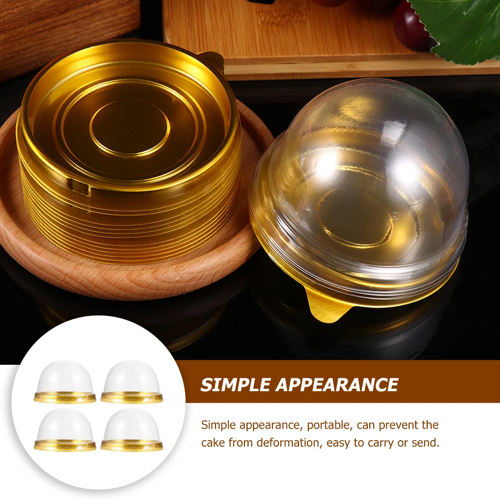 

Cake Container Baking Box Small Case Holder Portable Mousse Box Transparent Lid Plastic Food Grade Storage For Cupcakes Moon